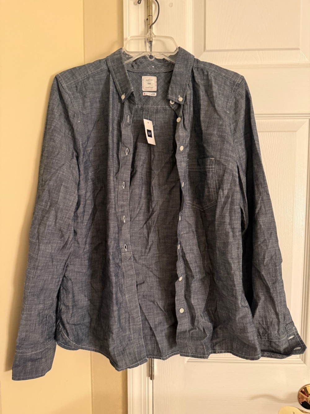 GAP Dark Blue Chambray Button-Down Shirt